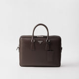 Messenger Prada Em Couro Saffiano Café