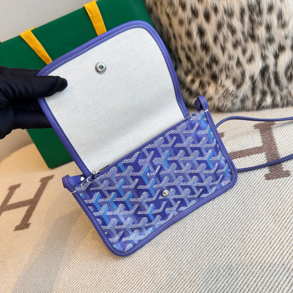 Goyard Plumet Pouch Wallet Multicoloured Bag Blue