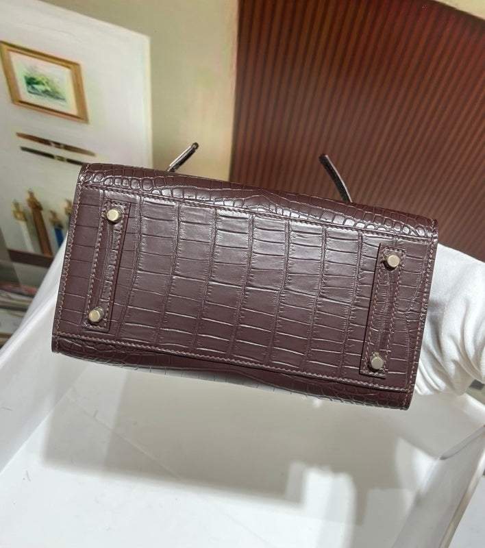 Bolsa Hermes Birkin 25cm P0 Pantine Swift Leather