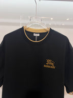 Camiseta Burberry Black Logo Black White Xadrez