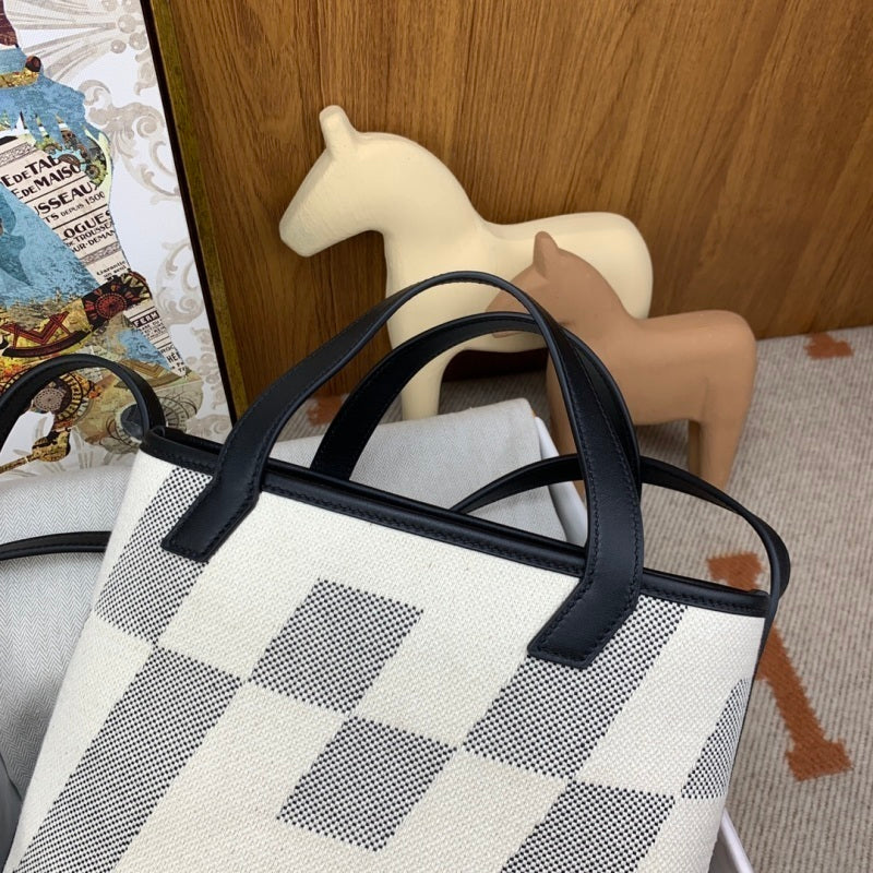 Bolsa Hermès Cabas H Biais 27 White