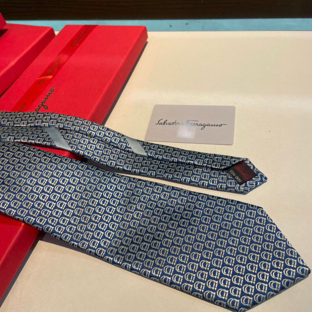 Gravata Ferragamo Gancini Blue