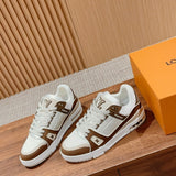 Louis Vuitton Trainer White Brown