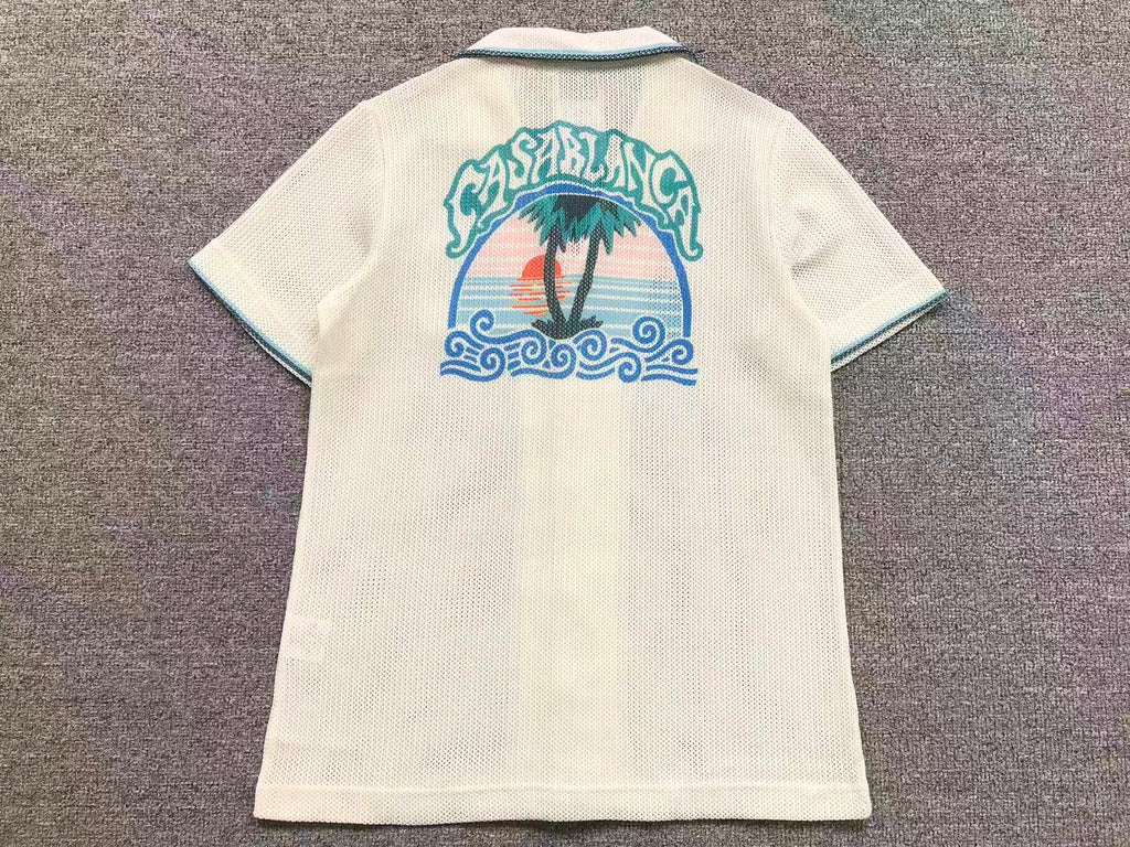 Conjunto CasaBlanca White Palm Tree Emblem