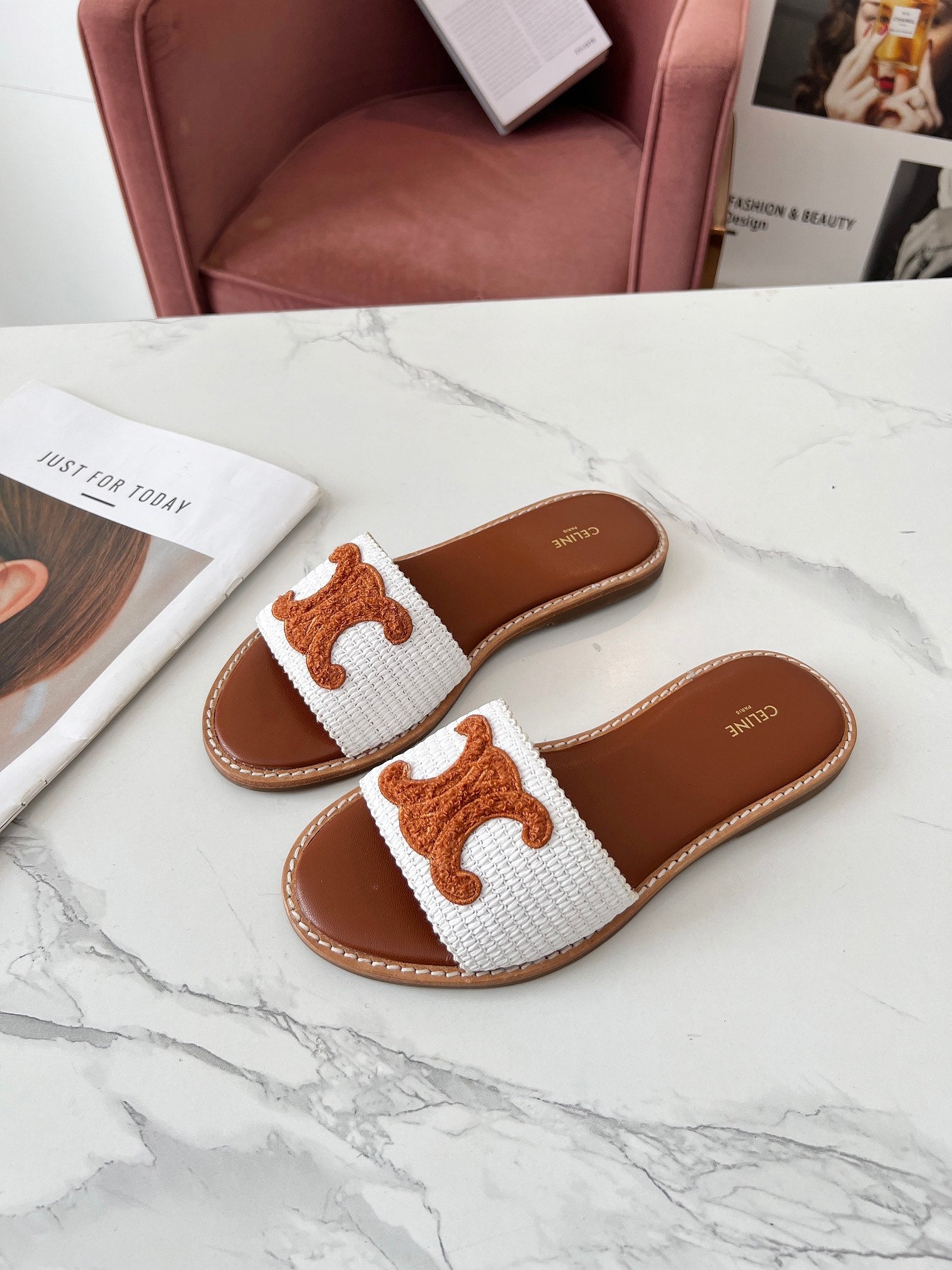 CELINE LYMPIA MULE in TRIOMPHE