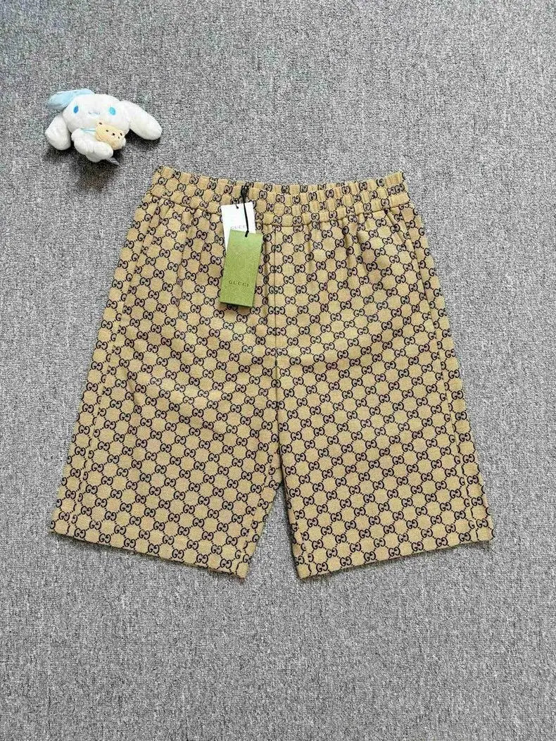 Shorts Gucci Beige Monogram Denim