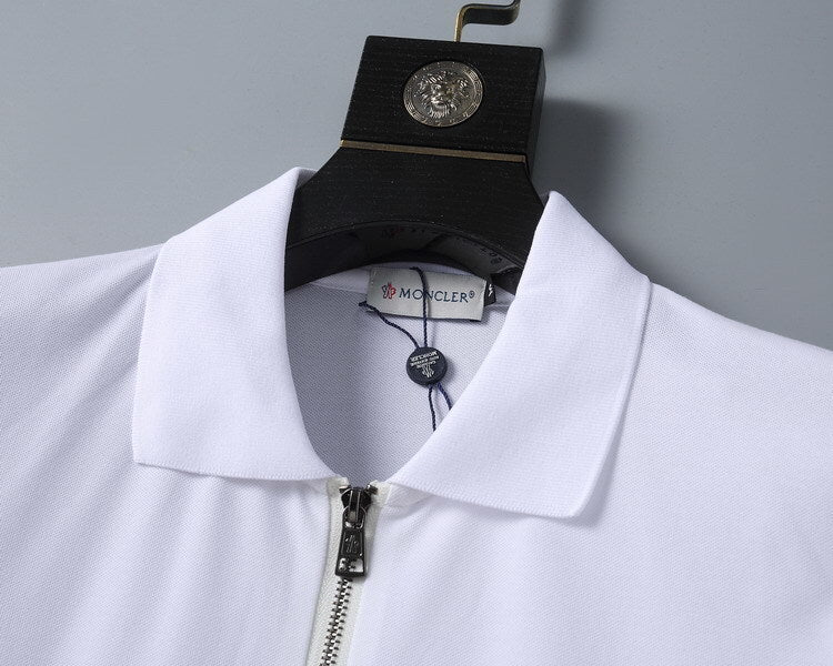 Polo Moncler White Gola alta