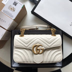 Gucci GG Marmont Small Matelasse Bag White