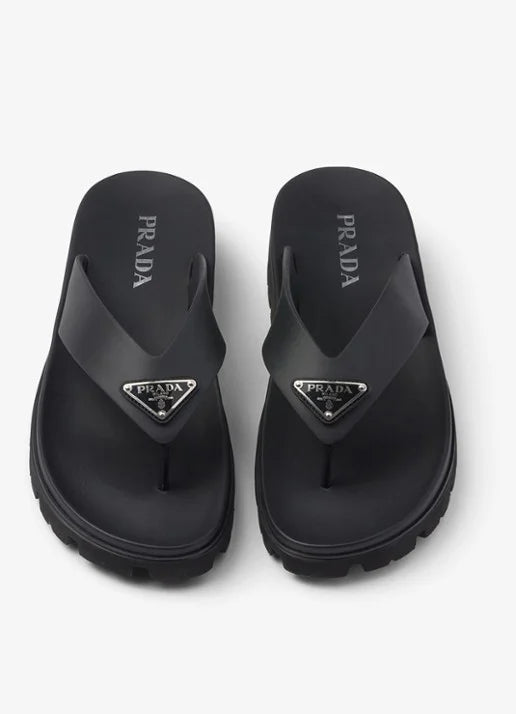 Prada Slipper met logo Black