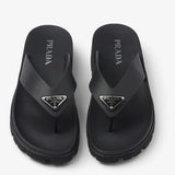 Prada Slipper met logo Black