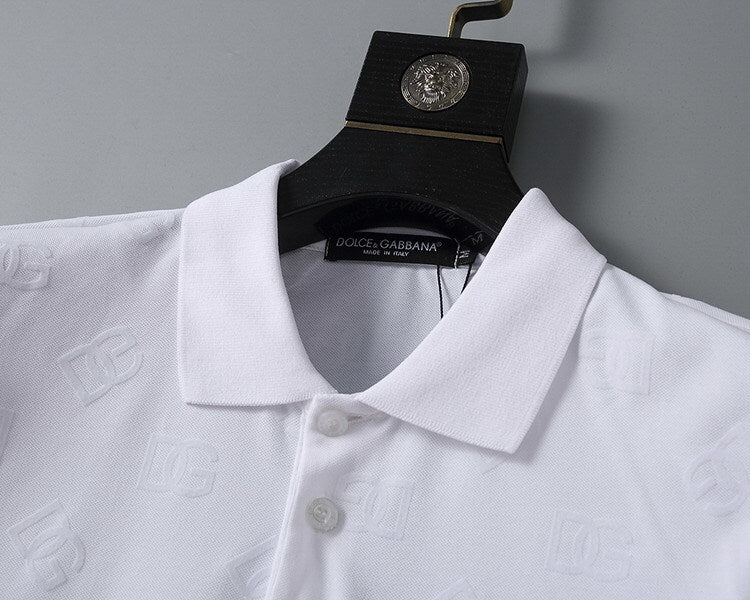 Polo Dolce Gabbana T-Shirt White Logo Lateral