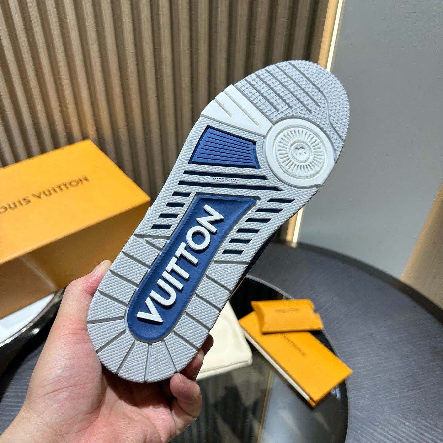 Louis Vuitton LV Trainer Low Velcro Strap Monogram Blue