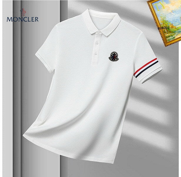 Polo Moncler Gola White Listrado