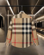 Camiseta Burberry Slim Fit Check Cotton Shirt Beige (Pronta Entrega) Tamanho G