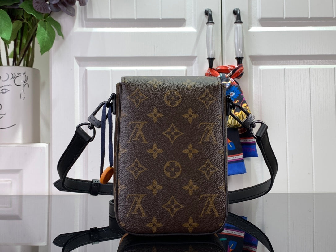 Bag S-lock Vertical Wearable Wallet Monogram Brown