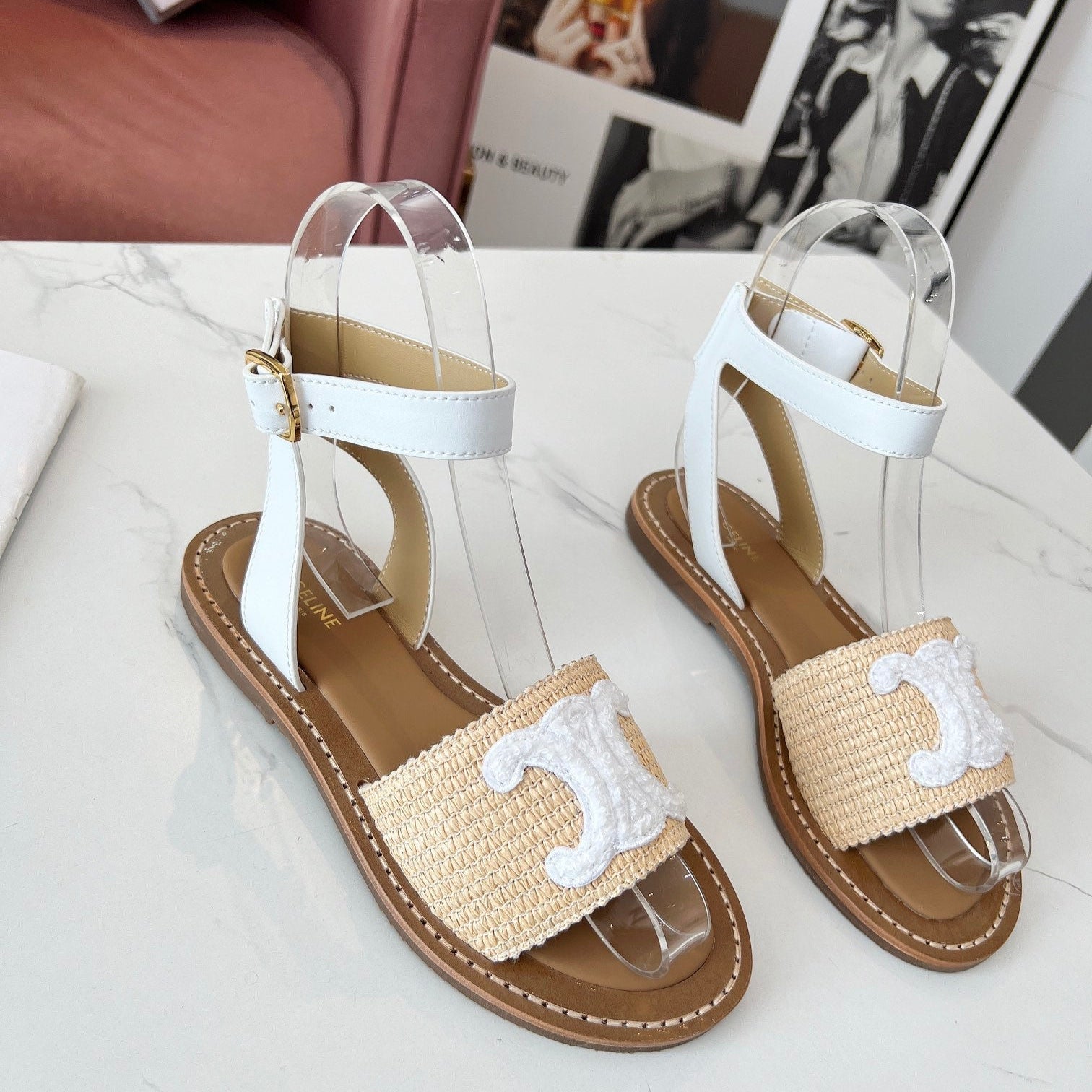 CELINE LYMPIA SANDAL MACCRAMÉ