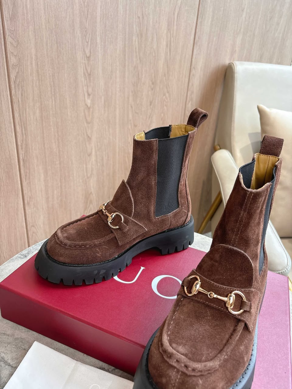 Bota Gucci Horsebit com plataforma