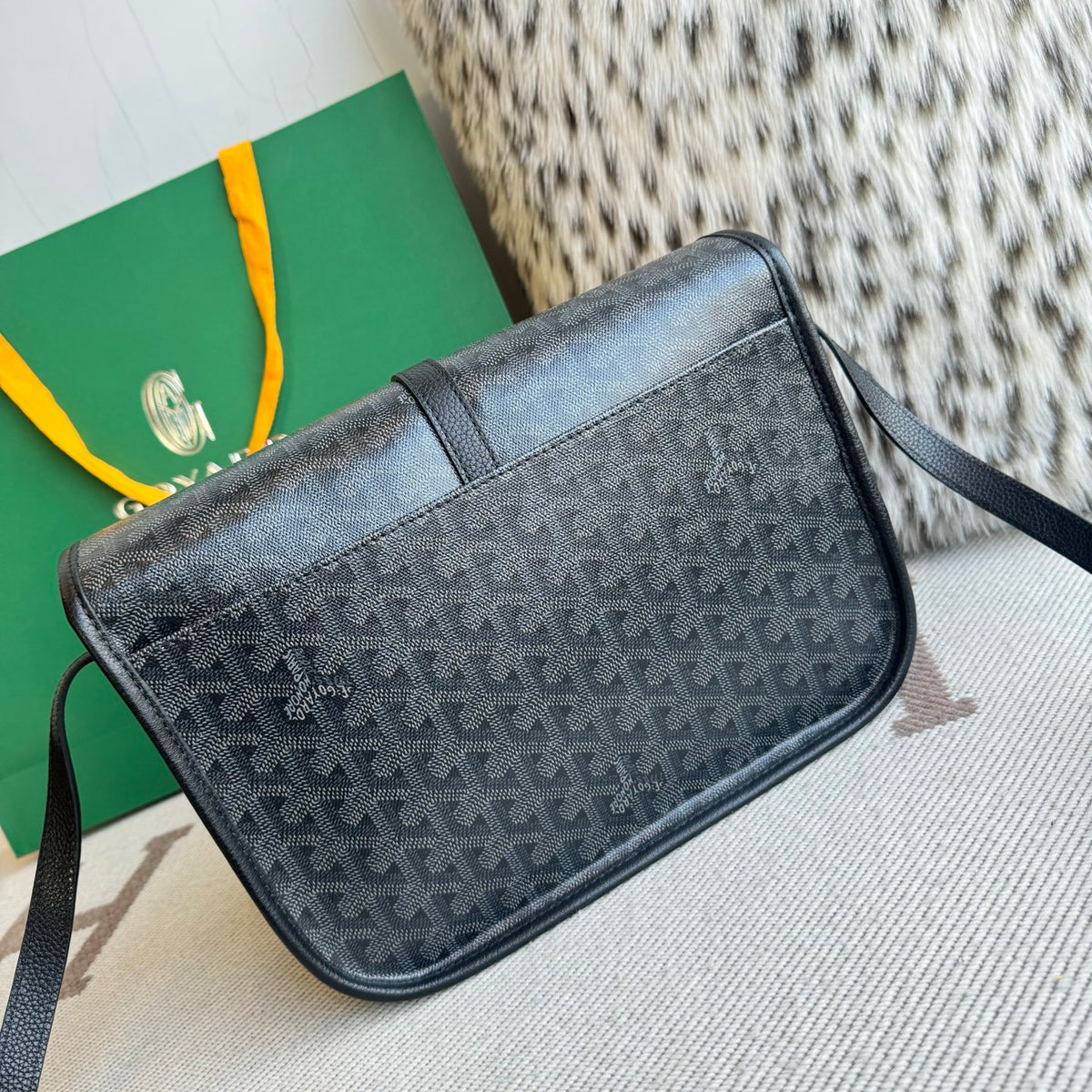 Goyard Belvedere Mm Bag Grey