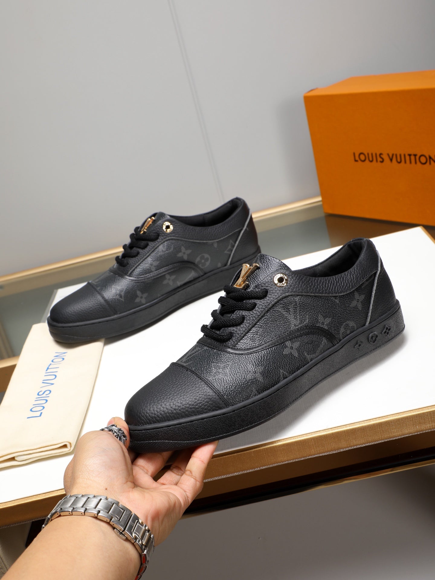 Tenis LV Match Up Monogram Black Eclipse