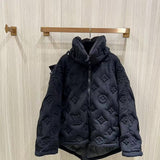 Jaqueta Louis Vuitton Black Monogram Boyhood Puffer