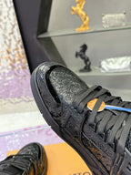 Louis Vuitton Trainer Sneaker Monogram Empreinte Leather Triple Black
