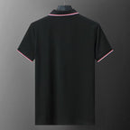 Polo Moncler Gola Preto Listrado