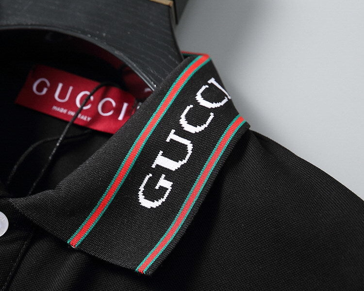 Polo Gucci Black Listra Red Logo Gola (Pronta Entrega) Tamanho G e GG