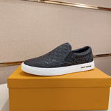 Lv Slip on Leather Black