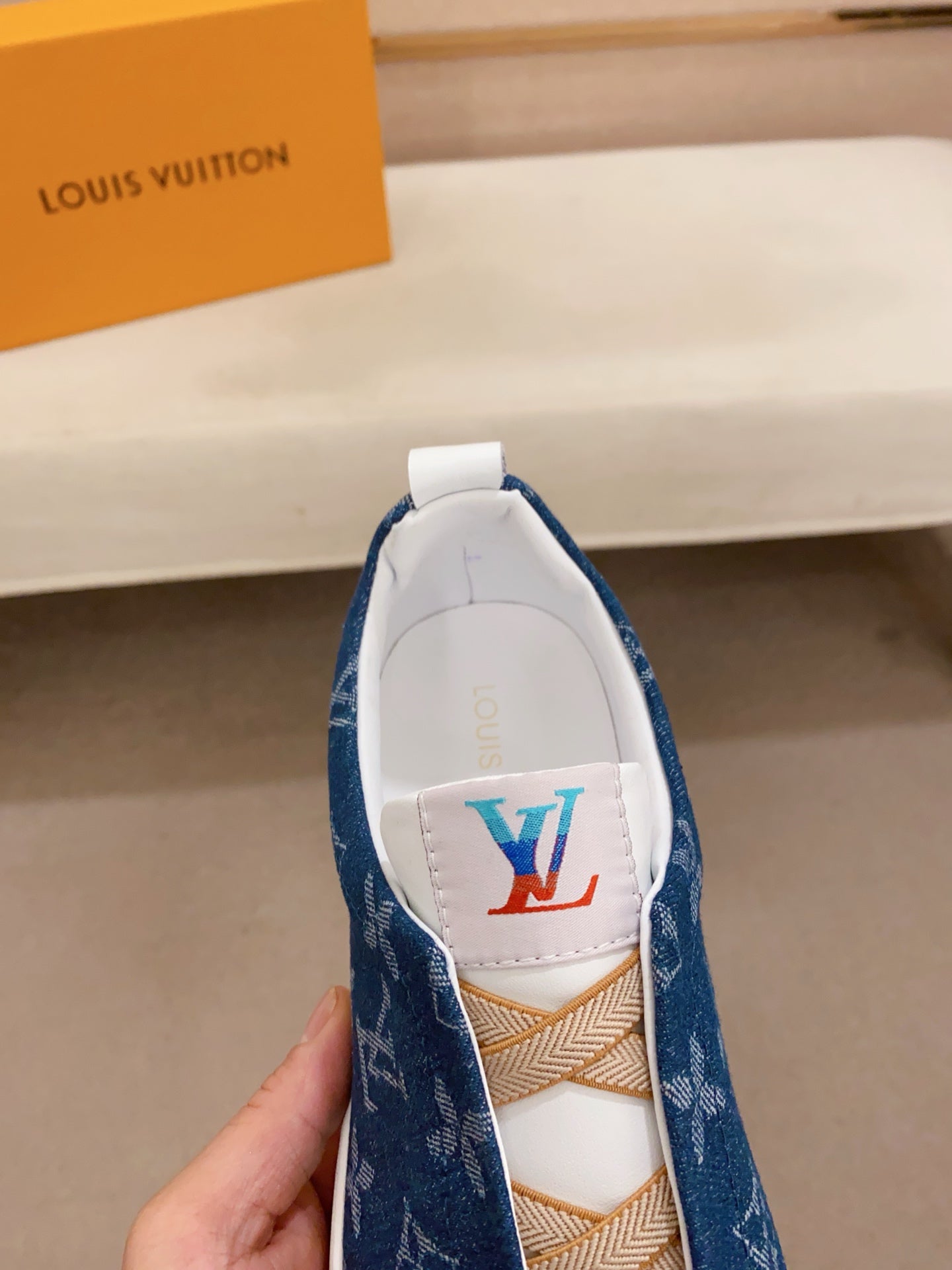 Tenis LV Mirror  Monogram Suede Blue