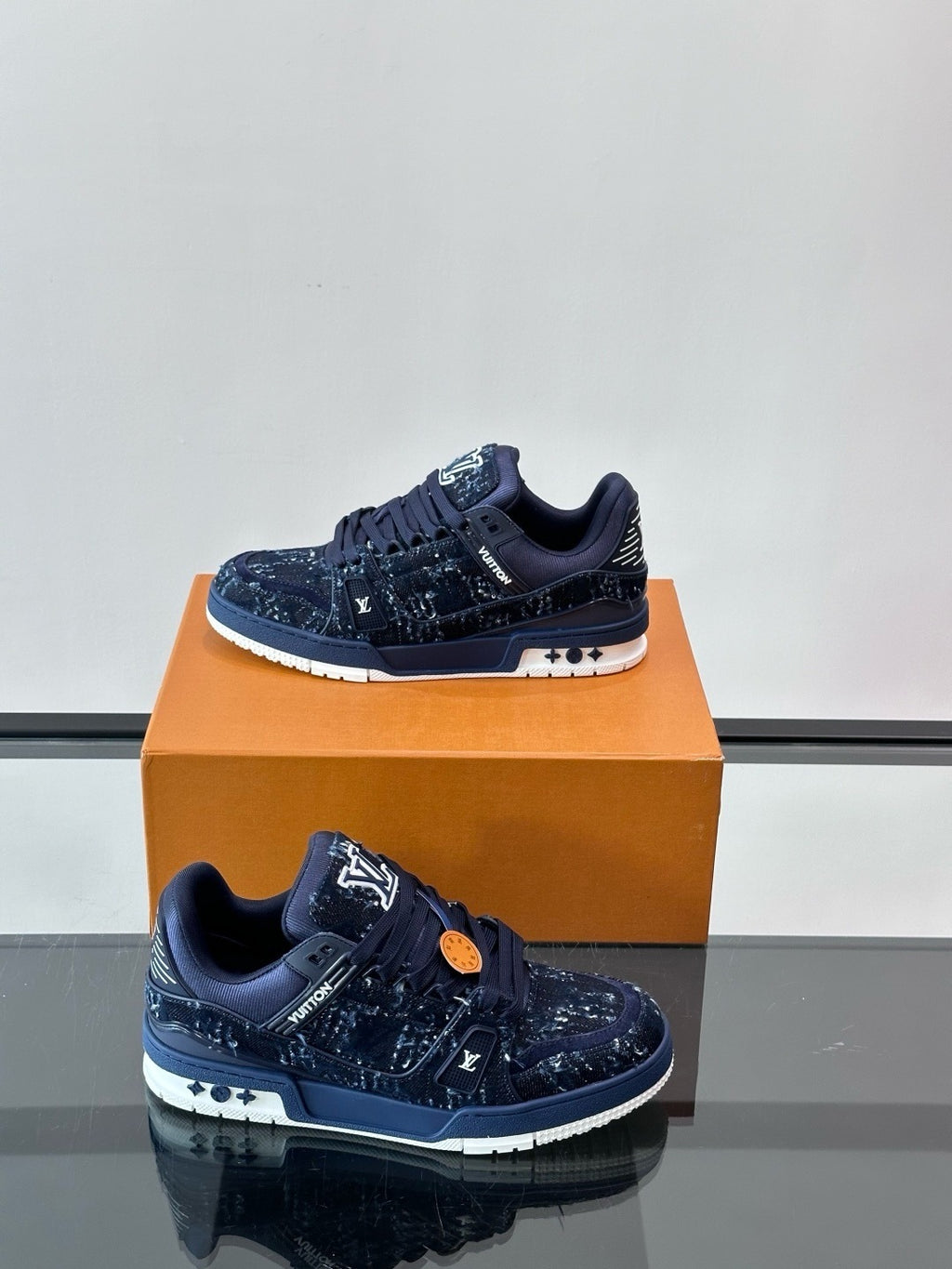 Tênis LV Trainer Blue Suede (Pronta entrega) Tamanho 41
