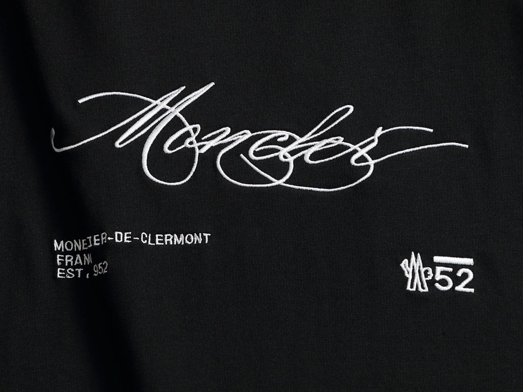 Camiseta Moncler Signature Black White