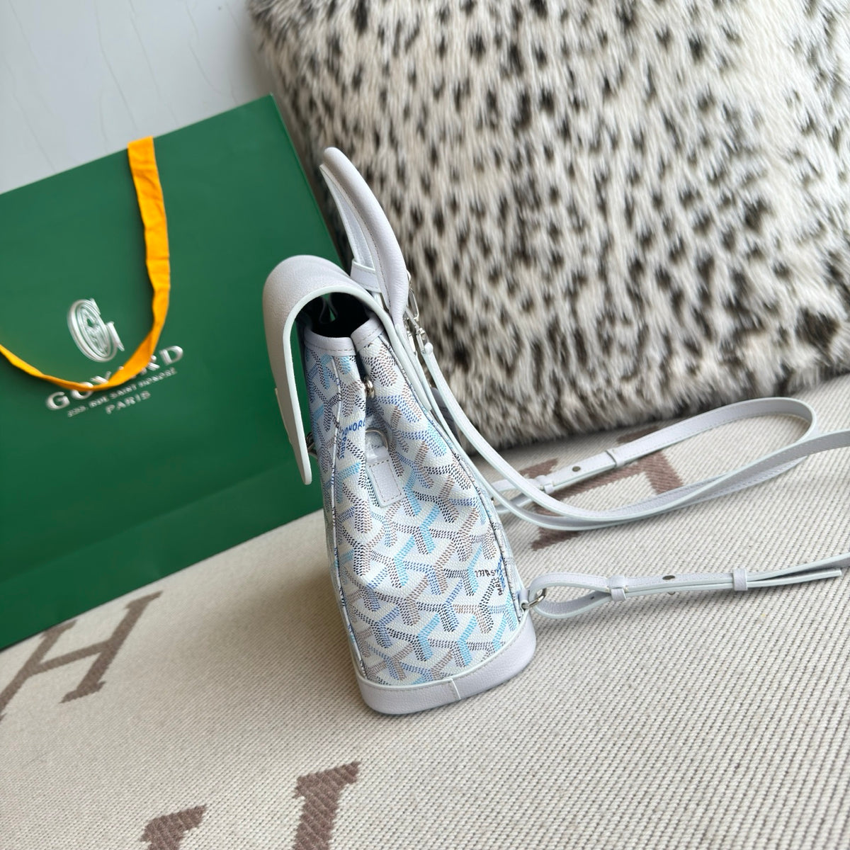 Mochila Goyard Calfskin BackPack Light Blue