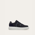 Tênis Ferragamo Low-Top Sneaker With Gancini Detail in Blue