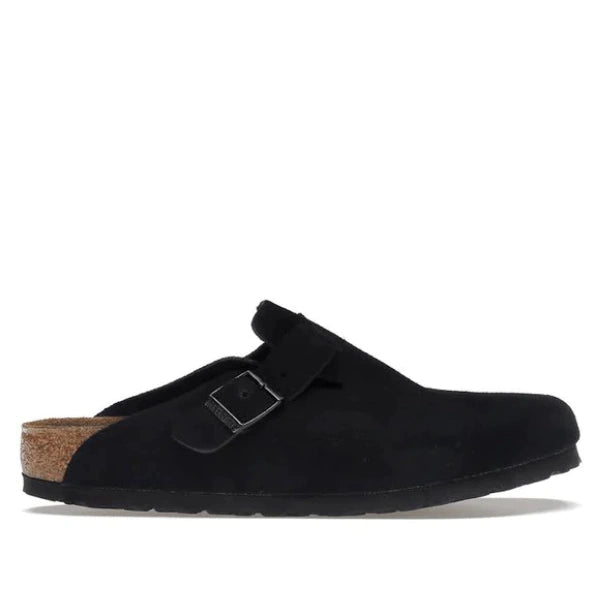 Birkenstock Boston Soft Footbed Suede Black