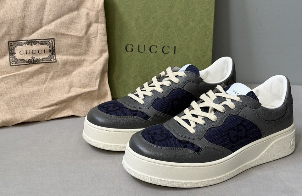 Gucci Jumbo GG Grey Blue Sneakers
