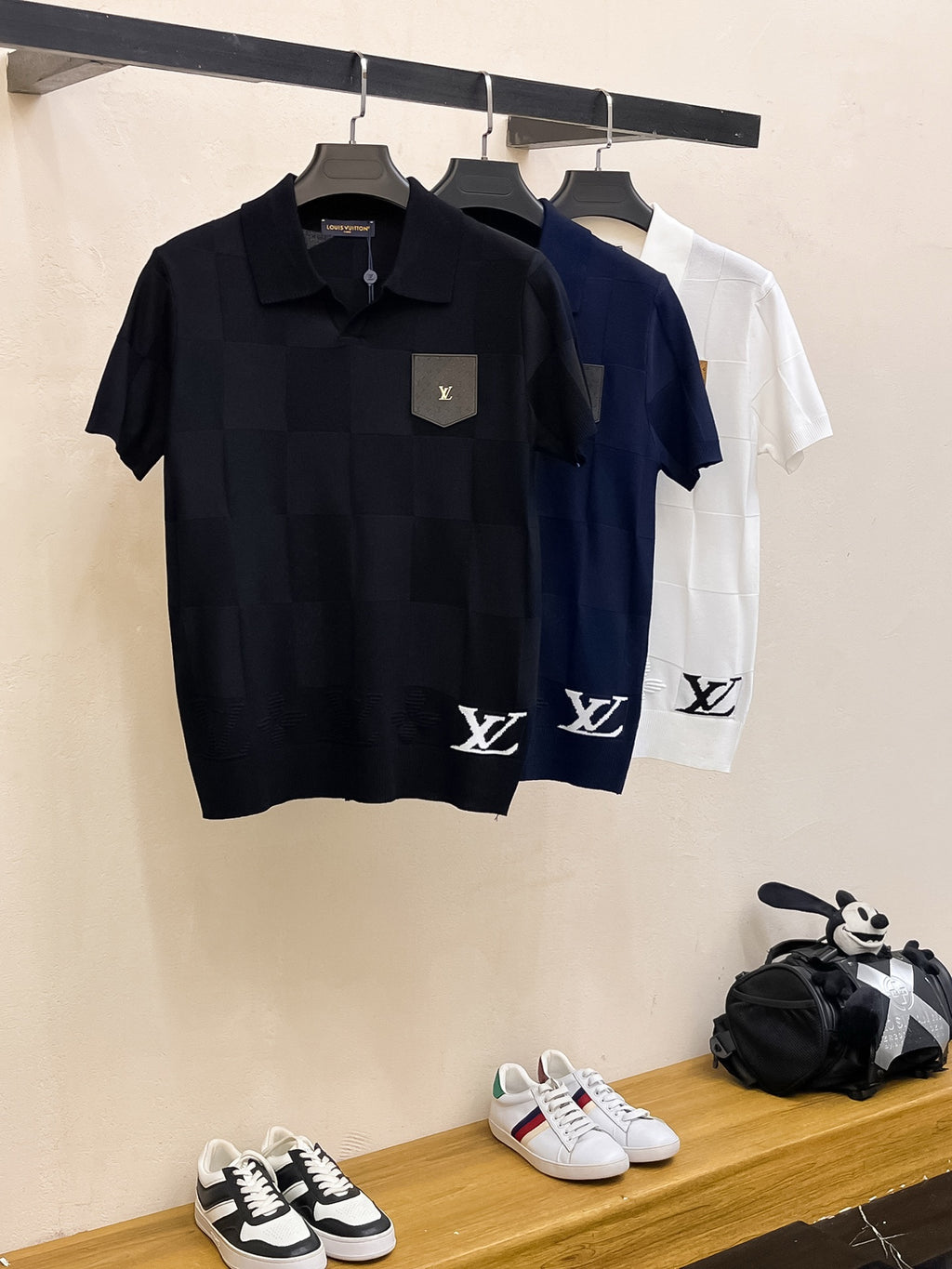 Polo Louis Vuitton Logo Marine