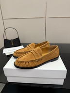 Loafer Yves Saint Laurent  SUPPLE IN SUEDE COGNAC