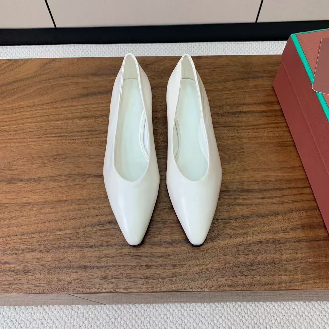 Sapato Loro Piana Scarpin White Branco