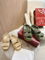 Sandália Gucci Raffia Cotton Crochet GG Sandals
