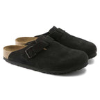 Birkenstock Boston Soft Footbed Suede Black