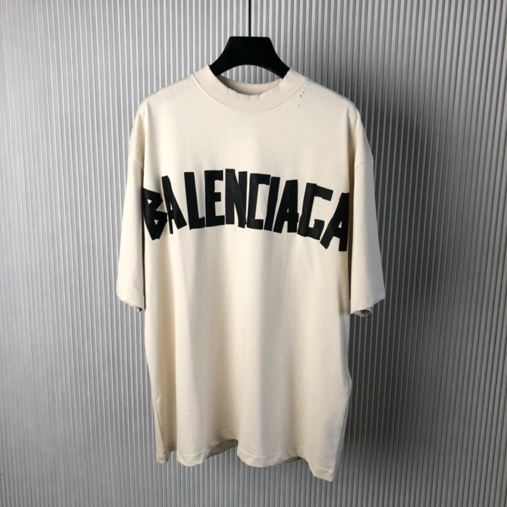 Camiseta Balenciaga White Logo Black