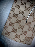 Shorts Gucci Beige Monogram Denim GG Gold