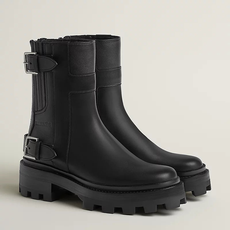 Bota Hermès Cano Alto Black