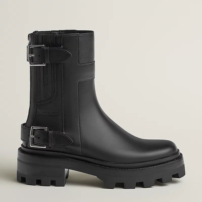 Bota Hermès Cano Alto Black