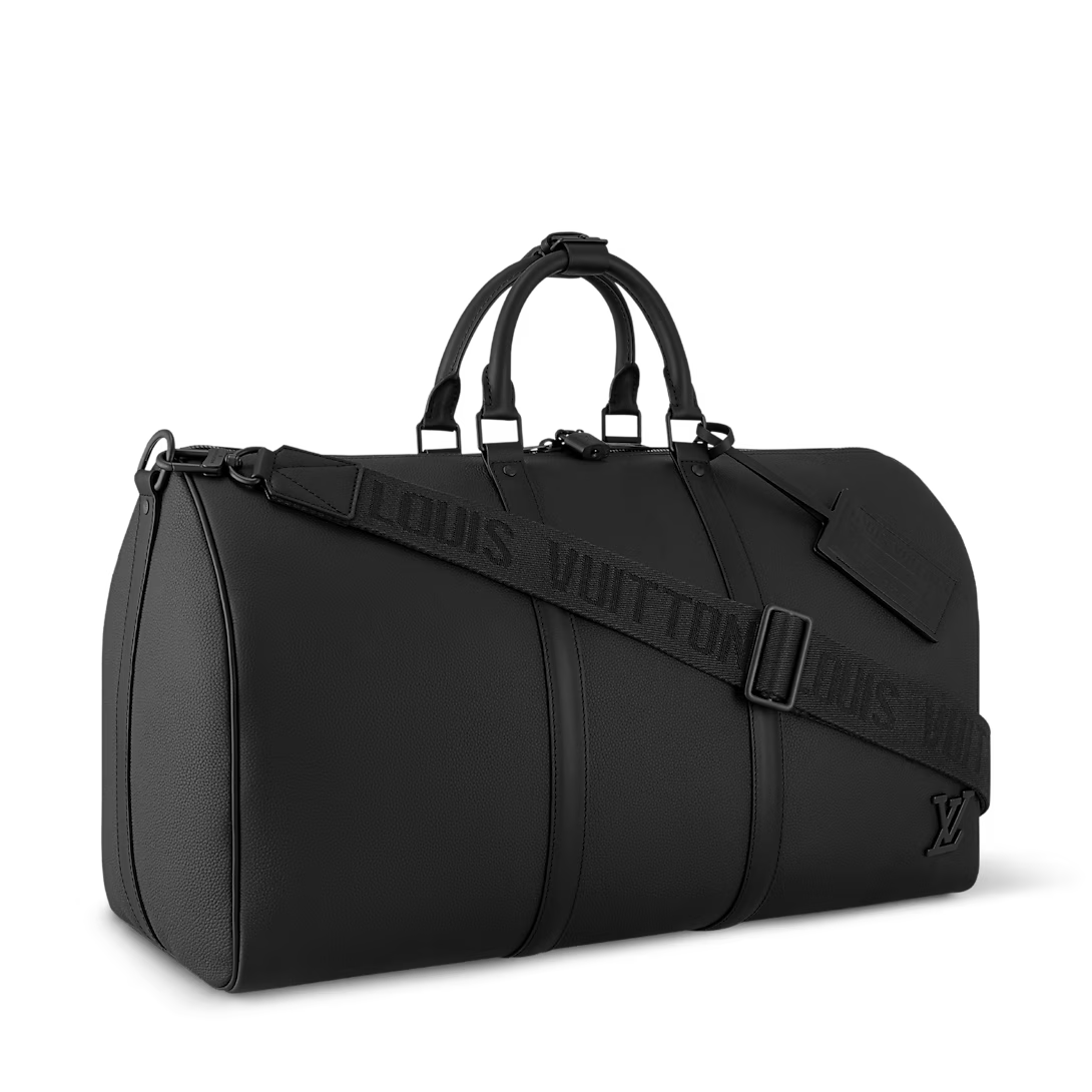 Bolsa de Viagem LV Keepall Bandoulière Black 50