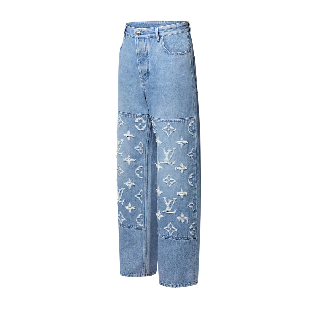 Calça Louis Vuitton Monogram Jeans Blue