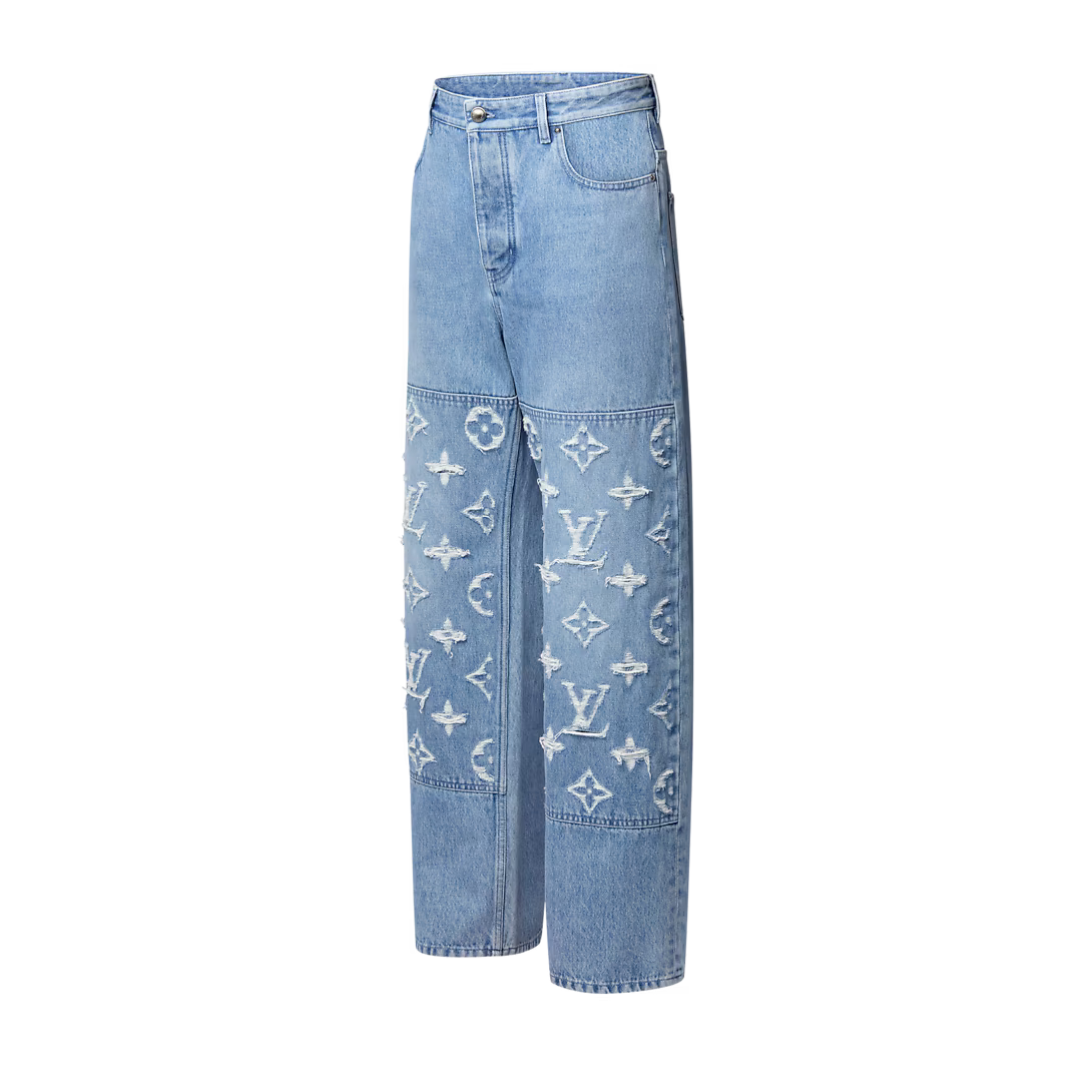 Calça Louis Vuitton Monogram Jeans Blue