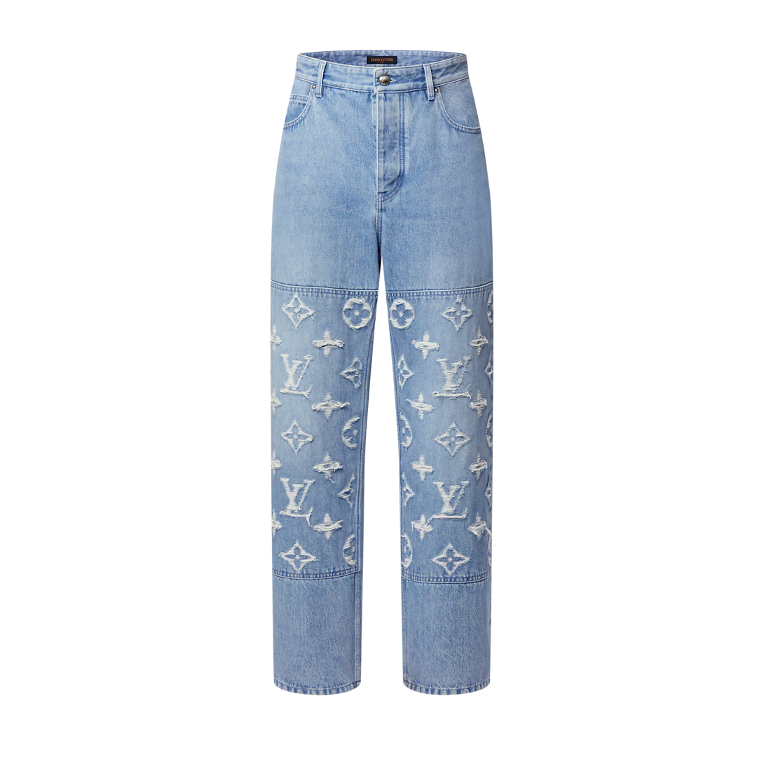 Calça Louis Vuitton Monogram Jeans Blue
