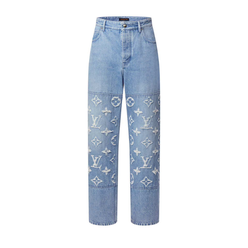 Calça Louis Vuitton Monogram Jeans Blue