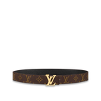 Cinto Lv Black logo Gold Dupla face
